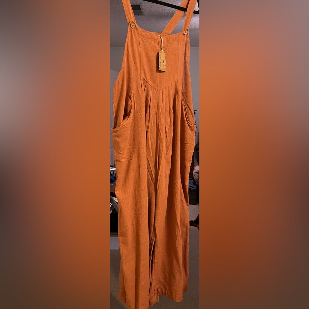 Natural Life size M Carrington Rust Wide Leg Oversized Jumpsuit Fits like a L/XL